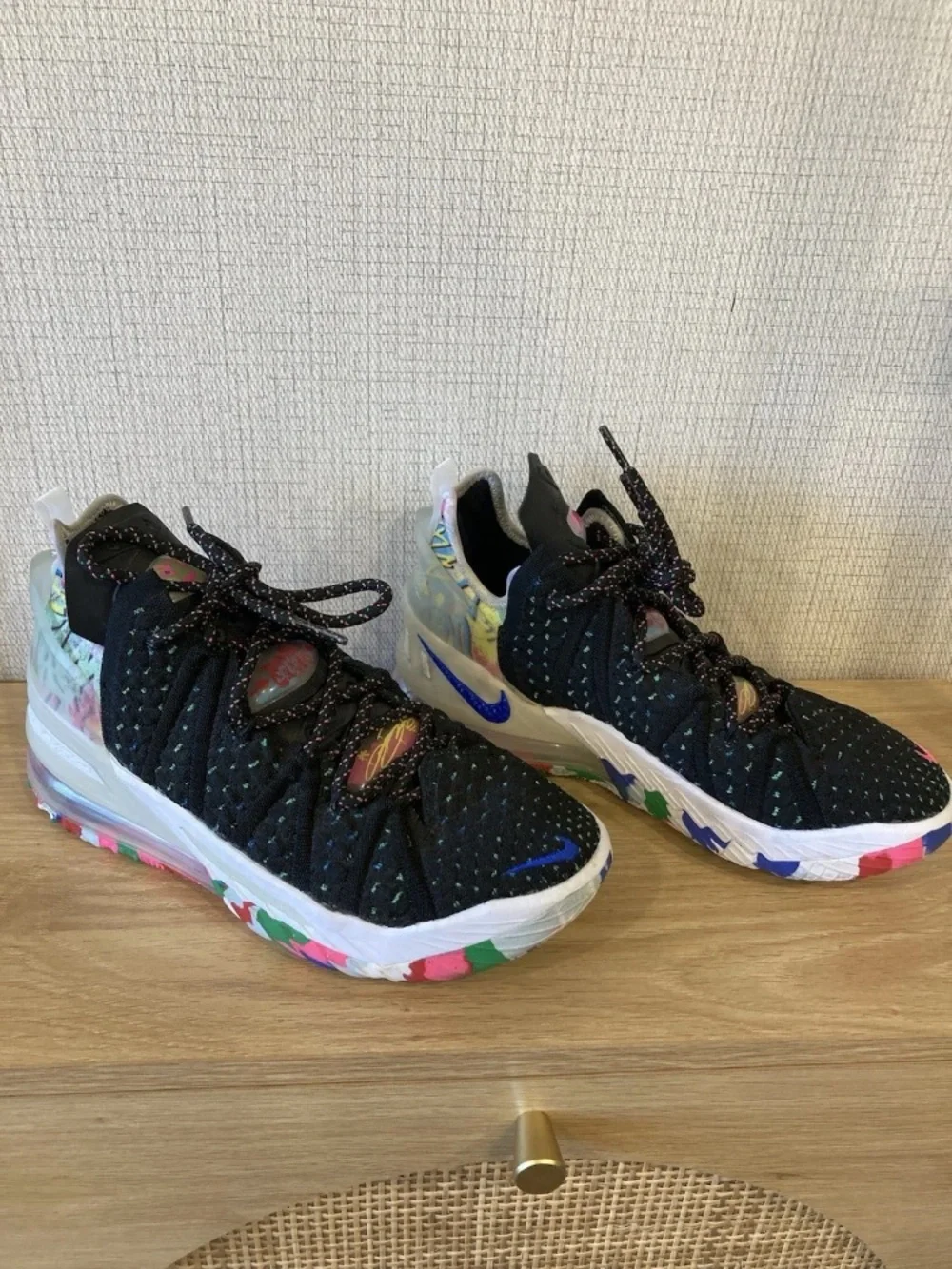 Nike Black Sneakers with Multicolor Accents